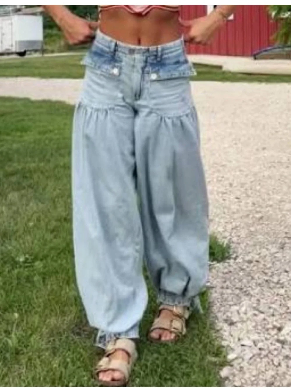 Free People Lotus Balloon Jeans